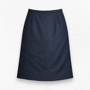 90s Vintage Pendleton Black Wool Mid Rise Classic Midi Straight Skirt Size 16
